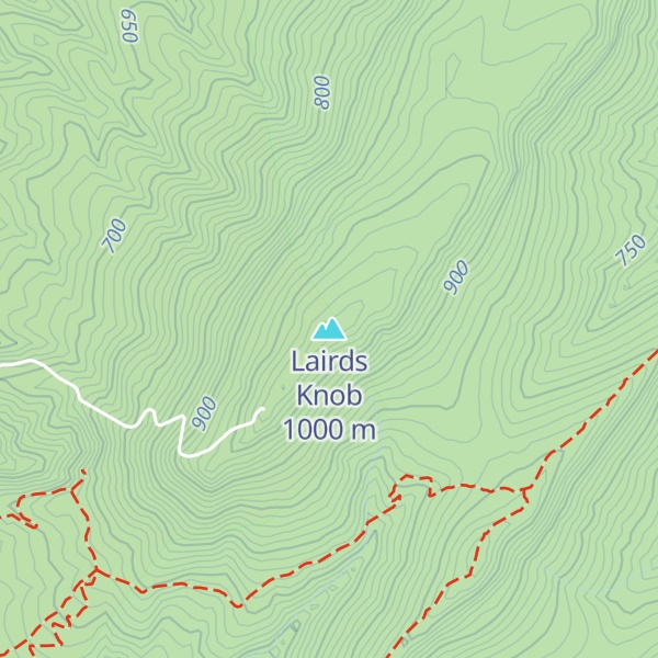 Map of Lairds Knob