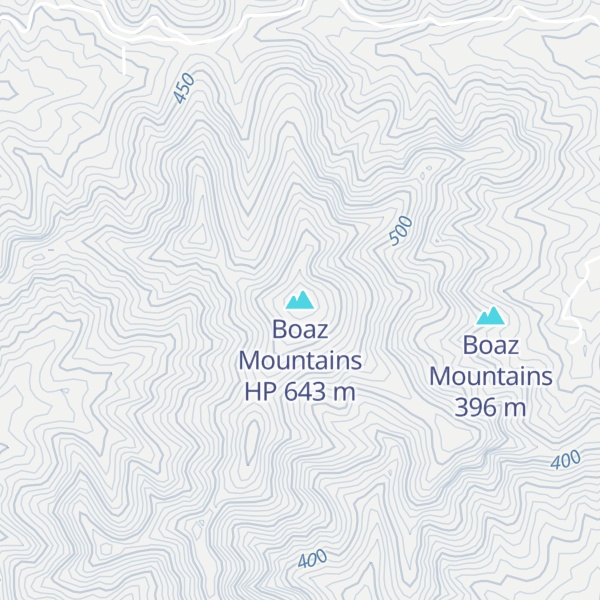 Map of Boaz Mountains HP