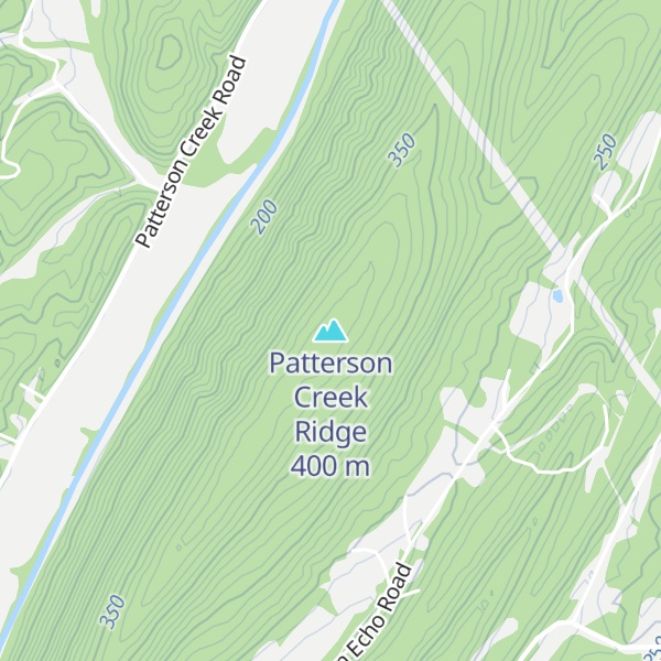 Map of Patterson Creek Ridge