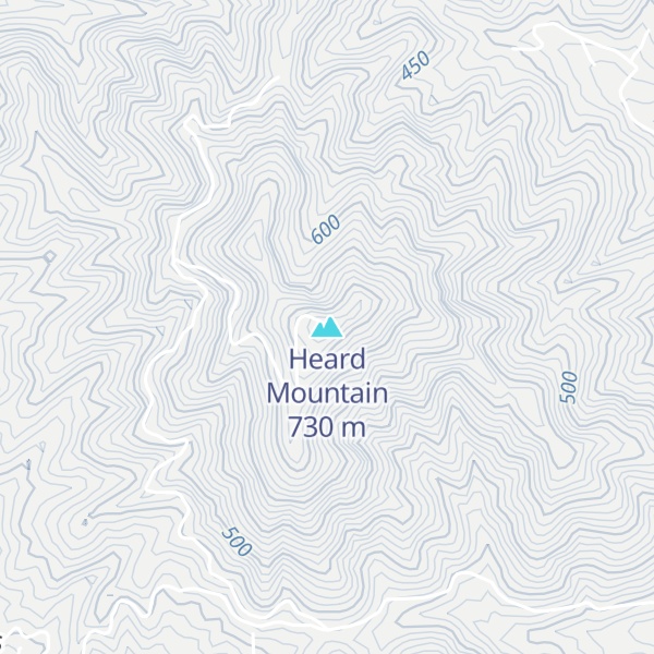 Map of Heard Mountain