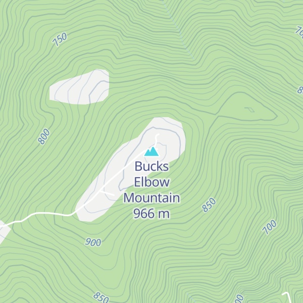 Map of Bucks Elbow Mountain