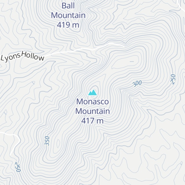 Map of Monasco Mountain