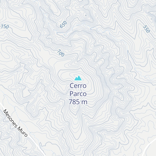 Map of Cerro Parco