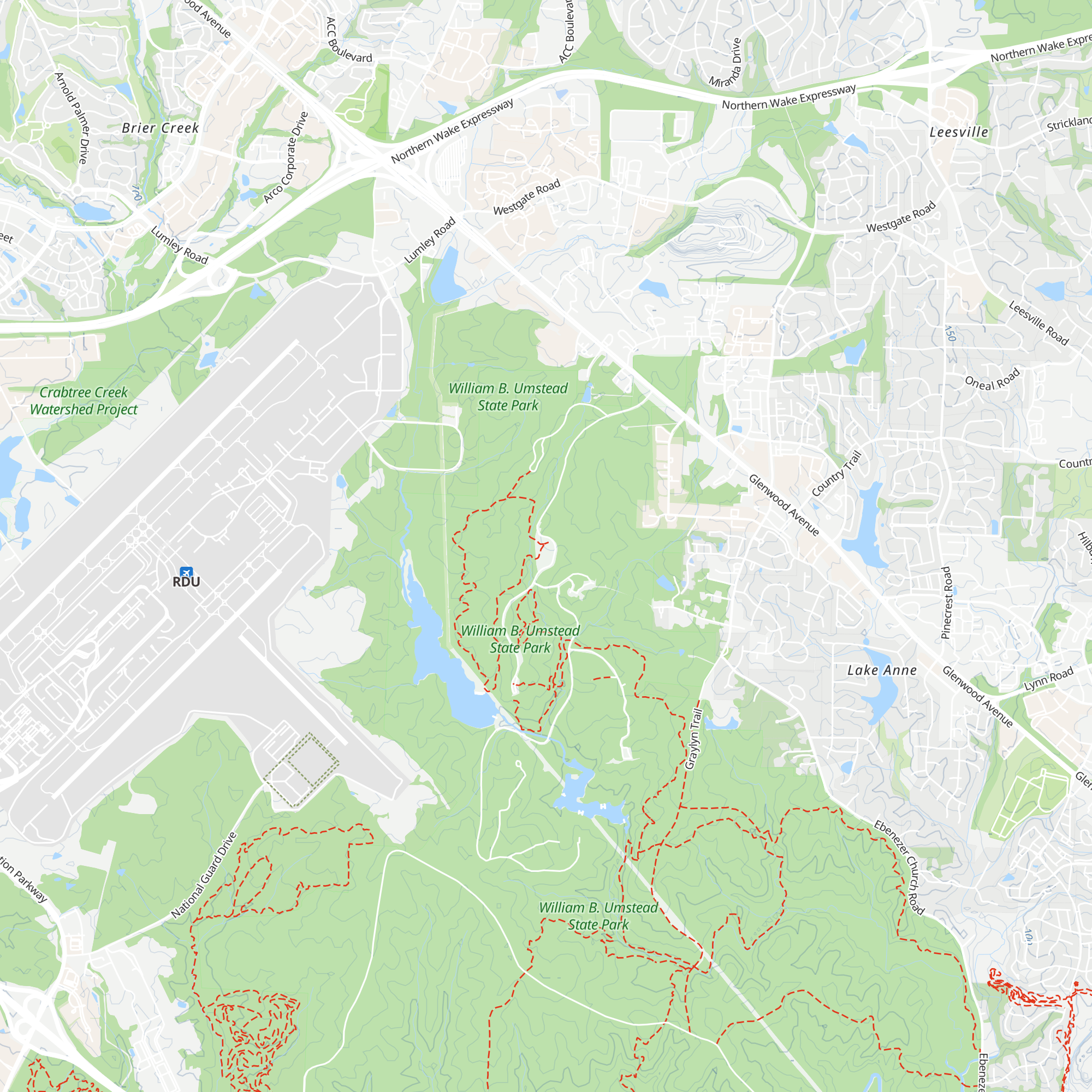 William B. Umstead Park Visitor Center map