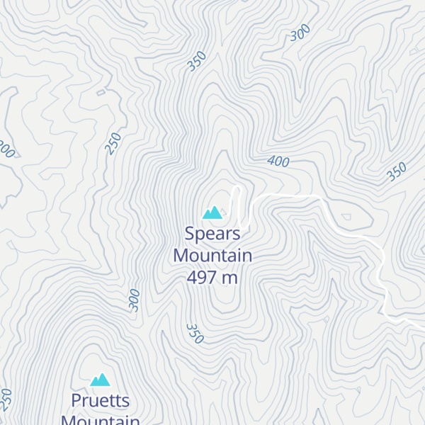 Map of Spears Mountain