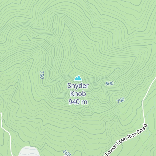 Map of Snyder Knob
