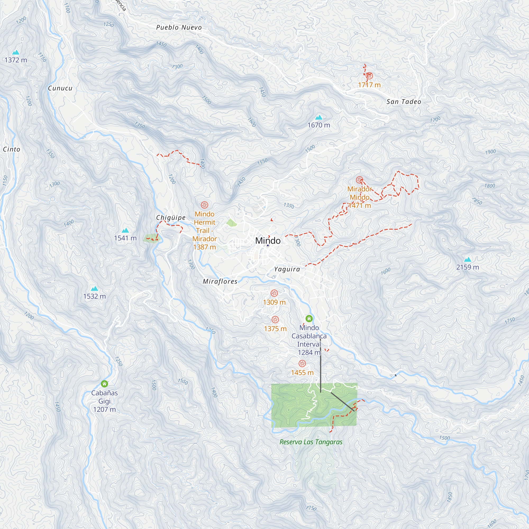 Cabañas Pino Lodge map