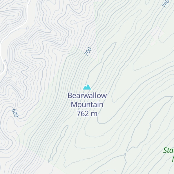 Map of Bearwallow Mountain