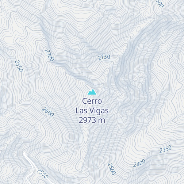 Map of Cerro Las Vigas