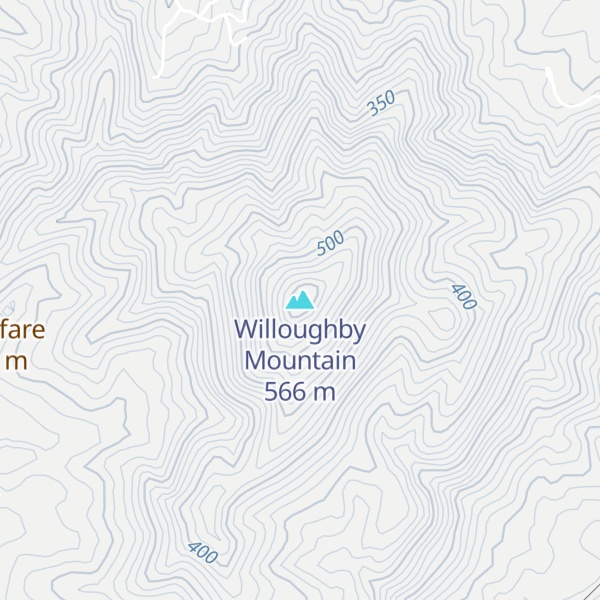 Map of Willoughby Mountain