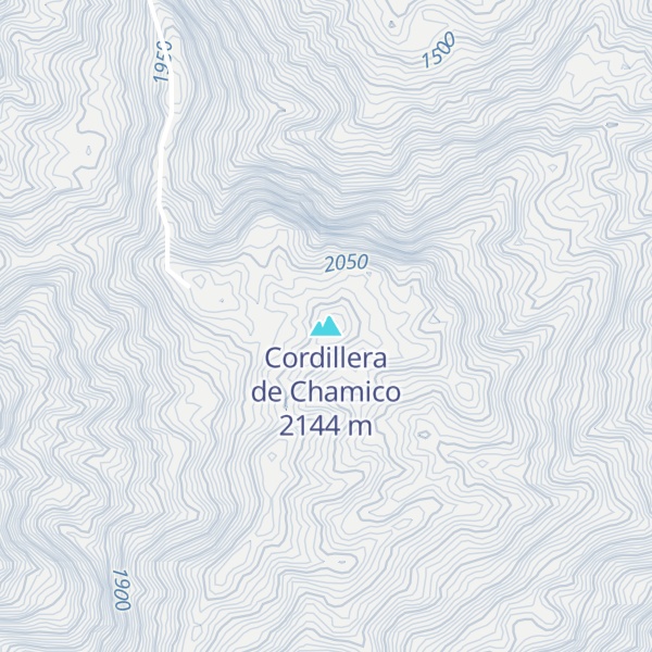 Map of Cordillera de Chamico