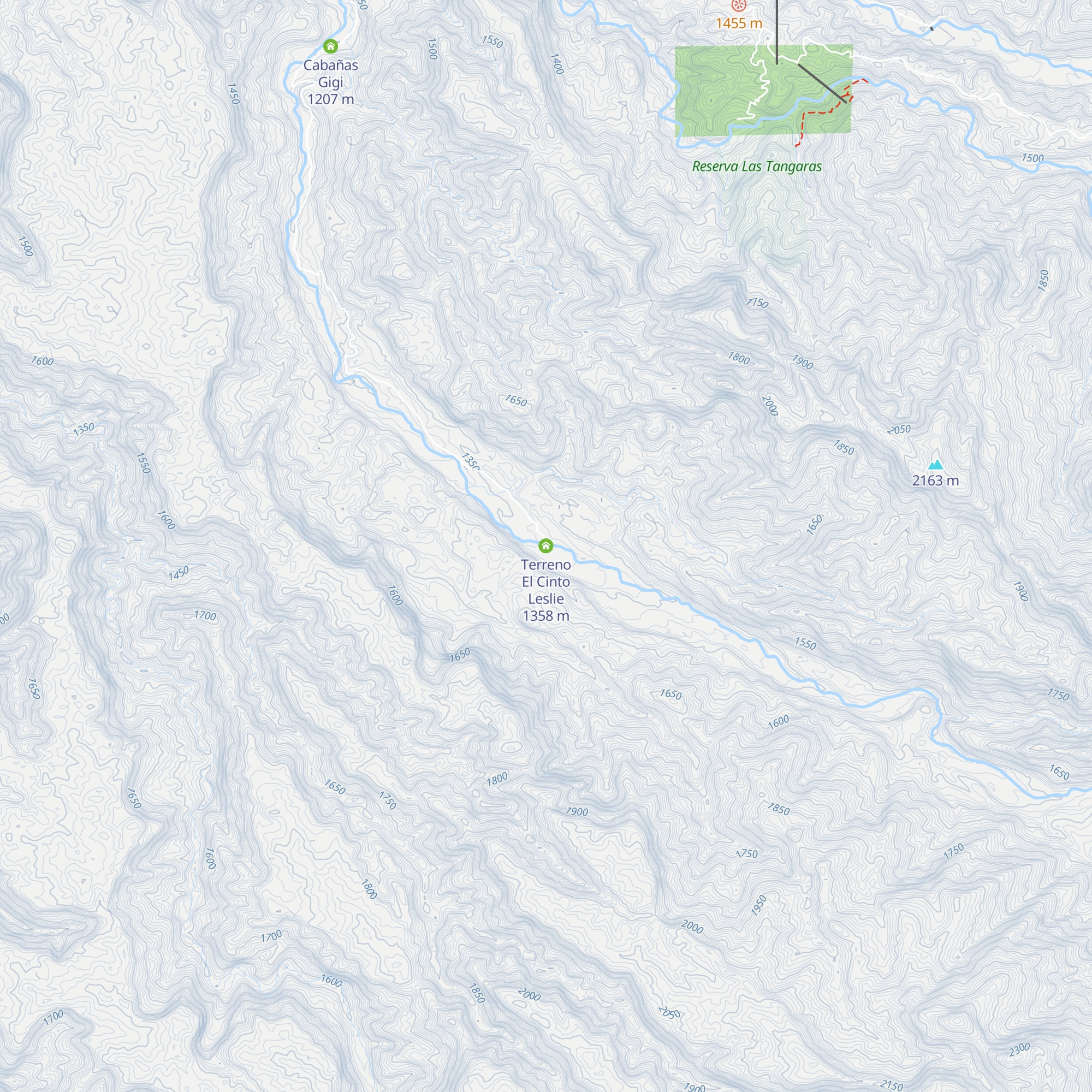 Terreno El Cinto Leslie map
