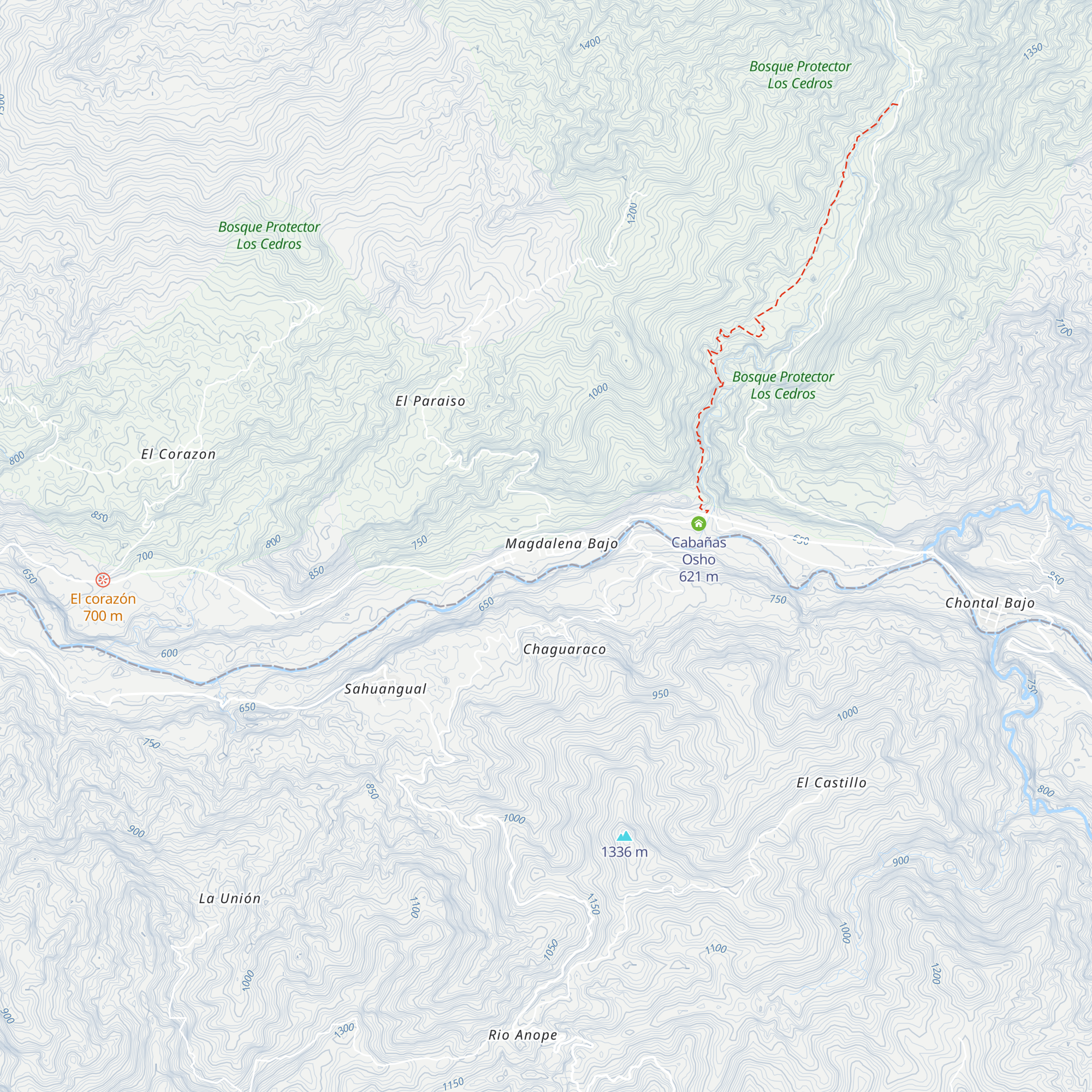 Cabañas hormiga map