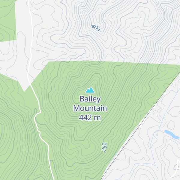 Map of Bailey Mountain
