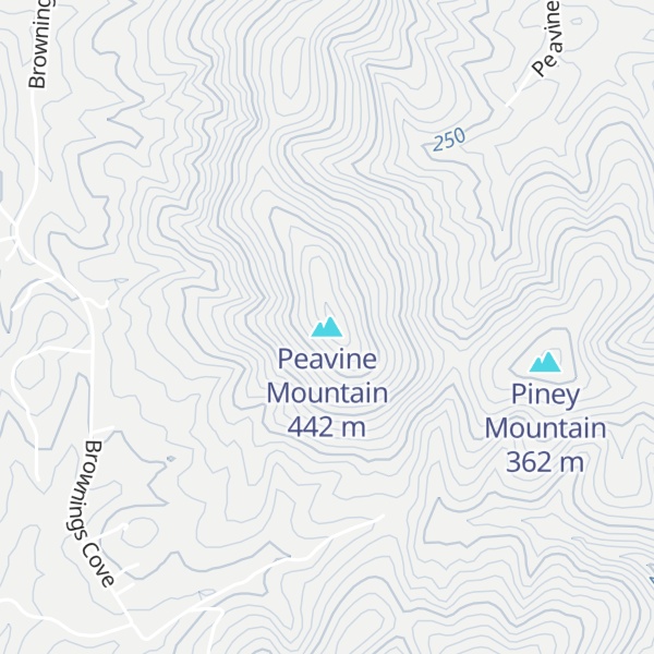 Map of Peavine Mountain