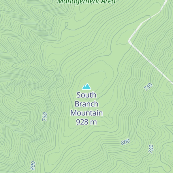 Map of South Branch Mountain