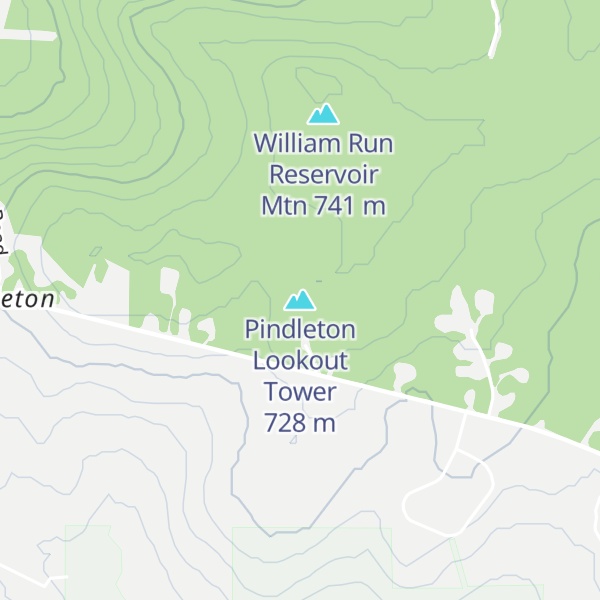 Map of Pindleton Lookout Tower
