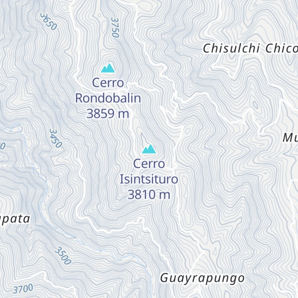 Map of Cerro Isintsituro