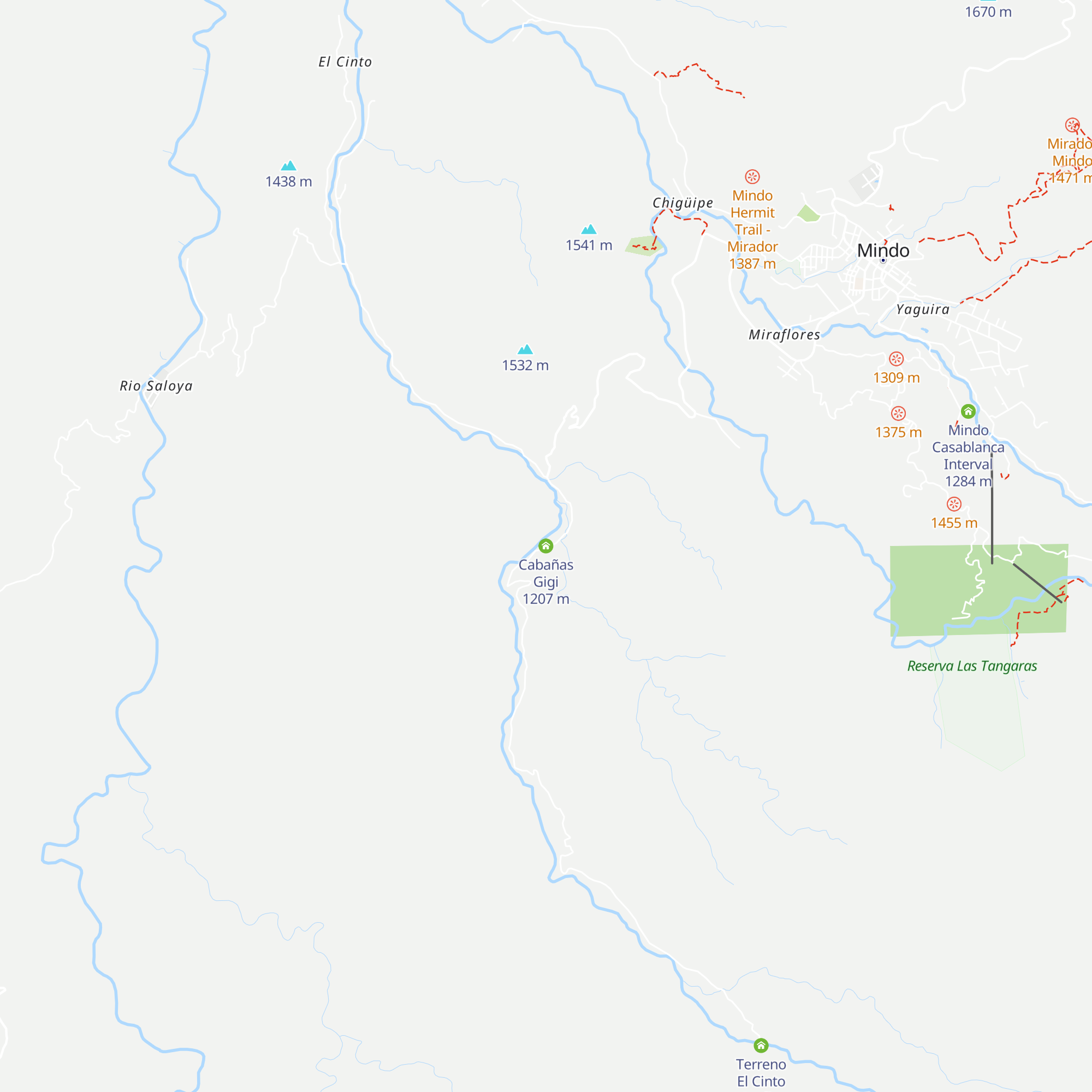 Cabañas Gigi map