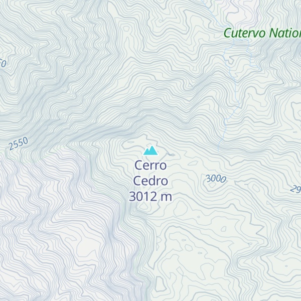 Map of Cerro Cedro