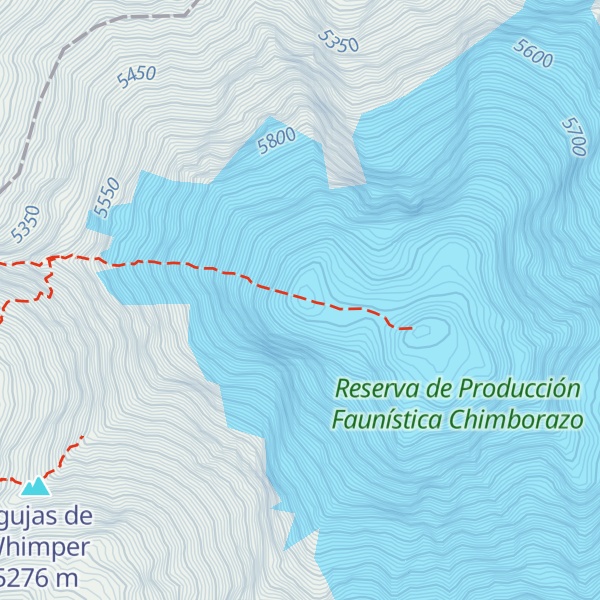 Map of Pico Veintimilla