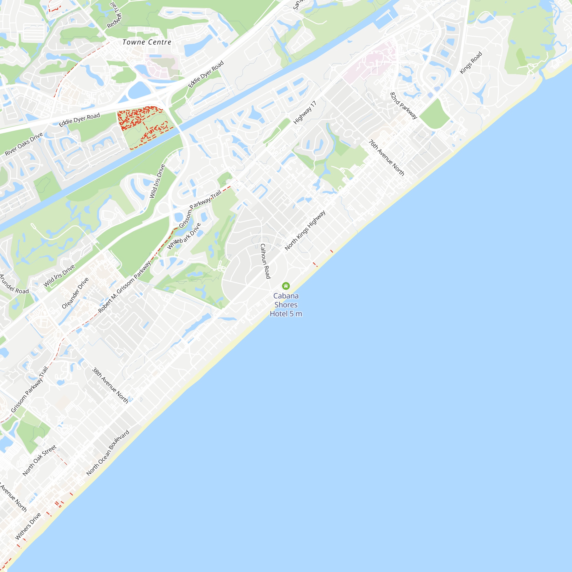Cabana Shores Hotel map