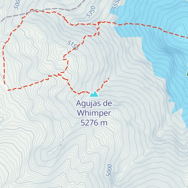 Map of Agujas de Whimper