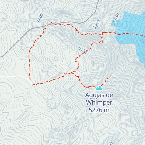 Map of Refugio Whymper