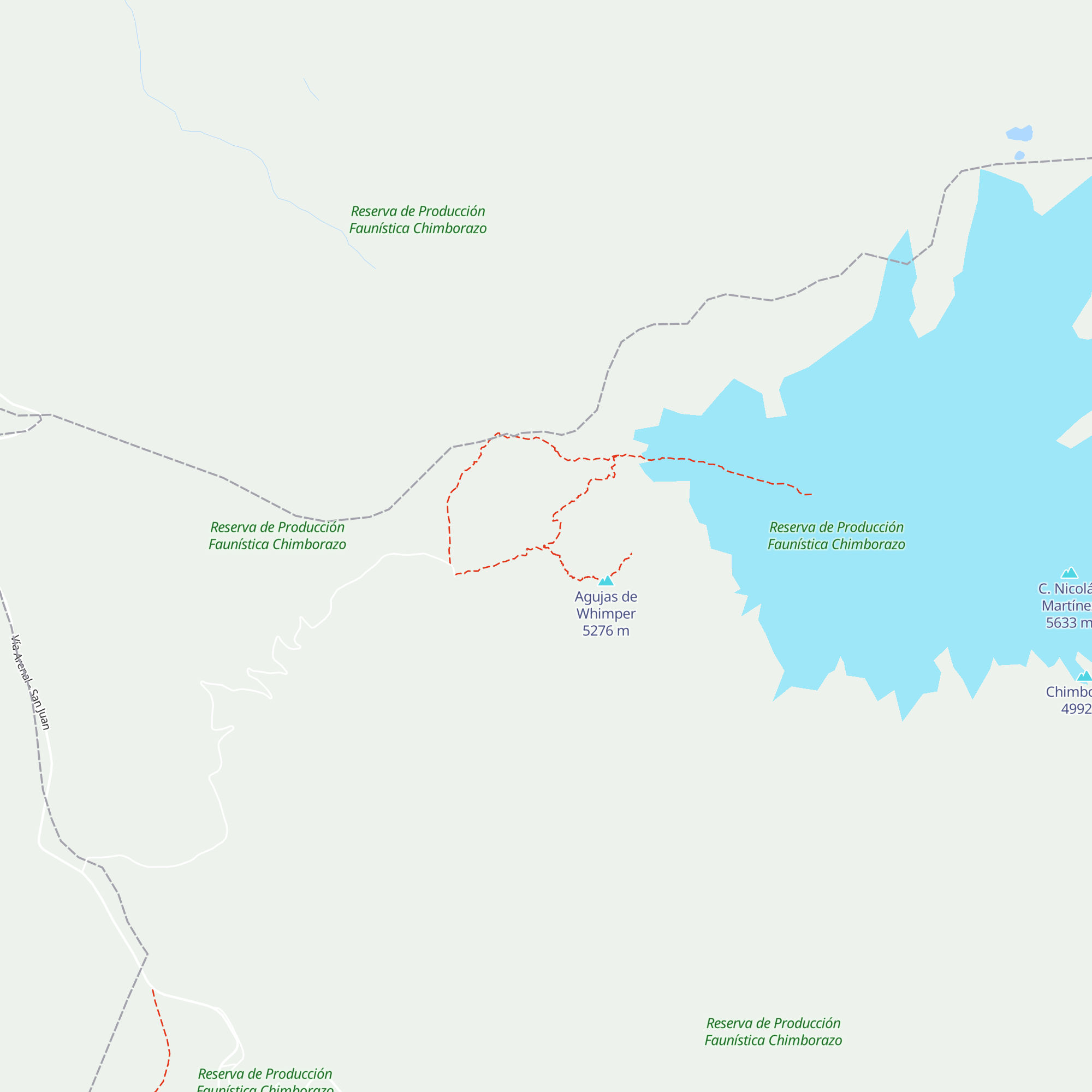 Refugio Whymper map