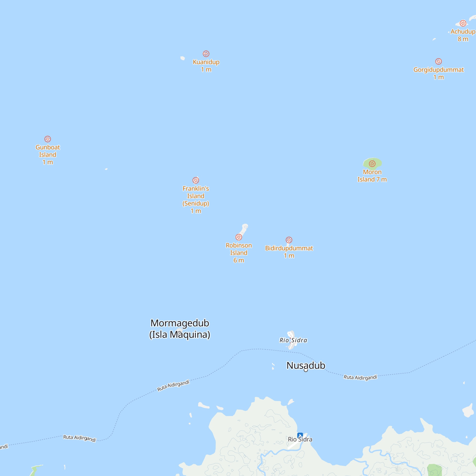 Cabañas Narasgandup Bipi map