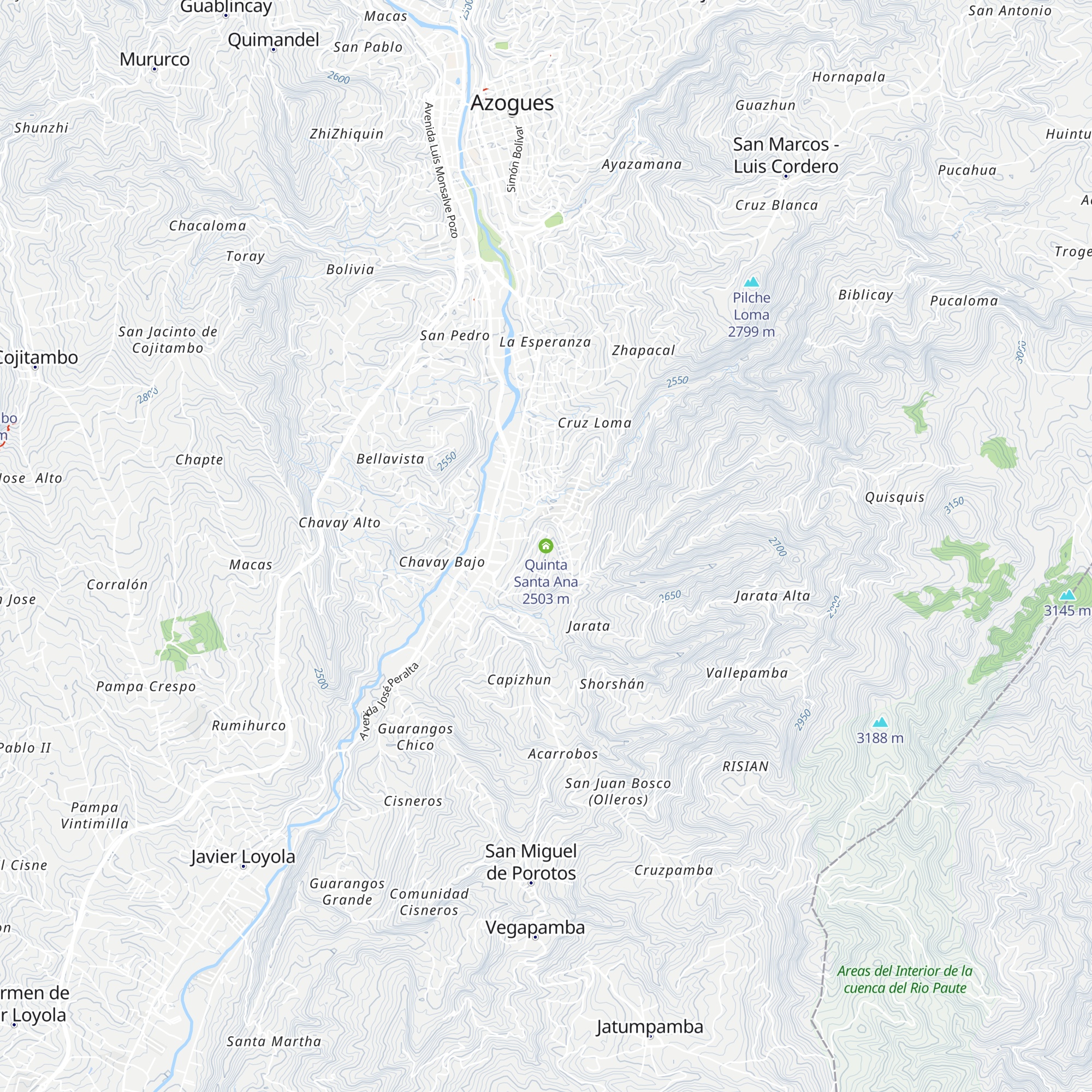 Quinta Santa Ana map