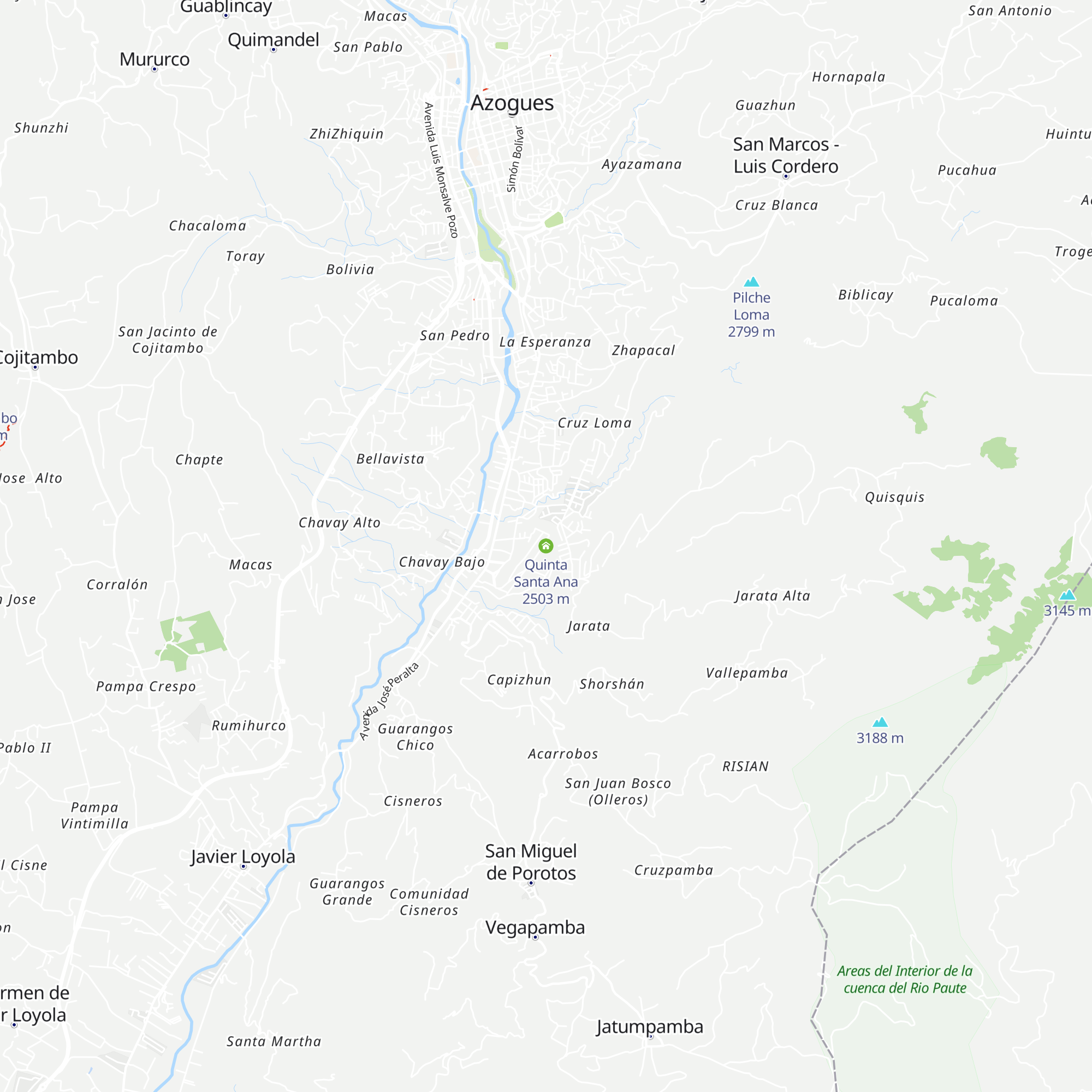 Quinta Santa Ana map
