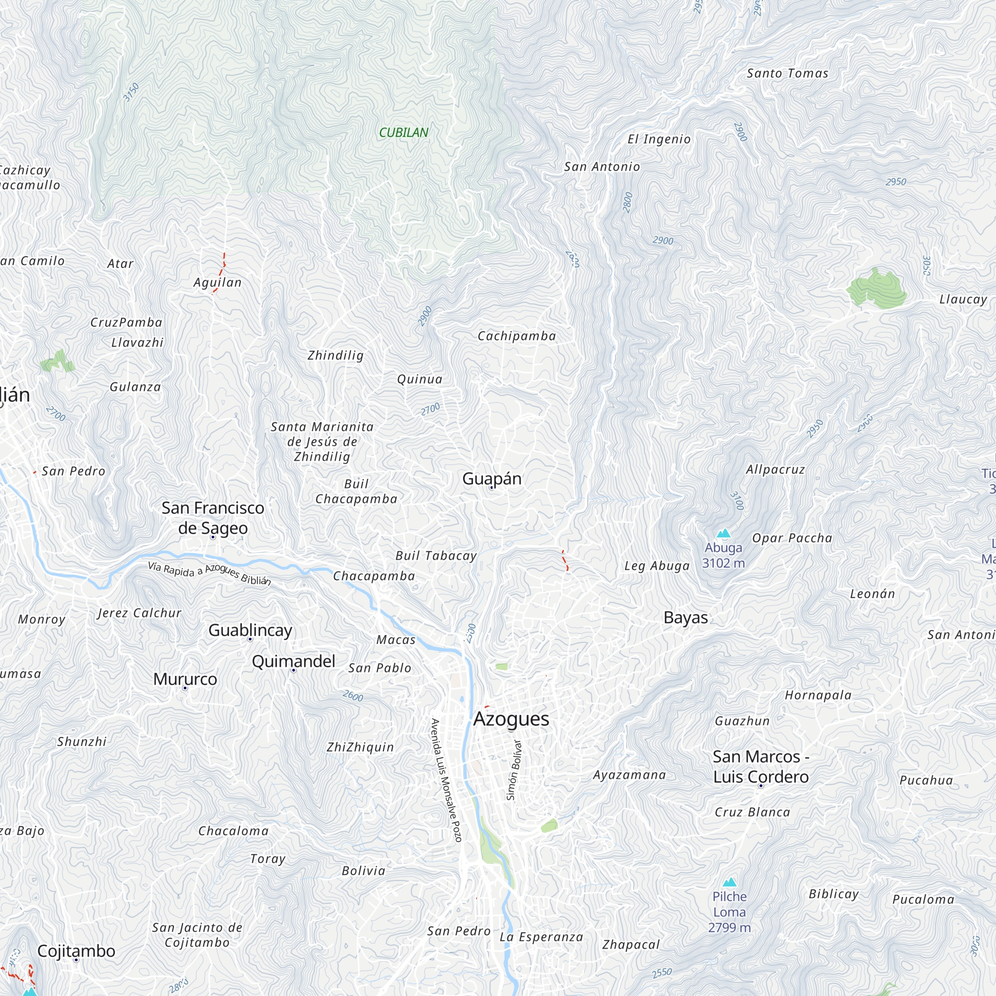 Cabaña Don Pancho map