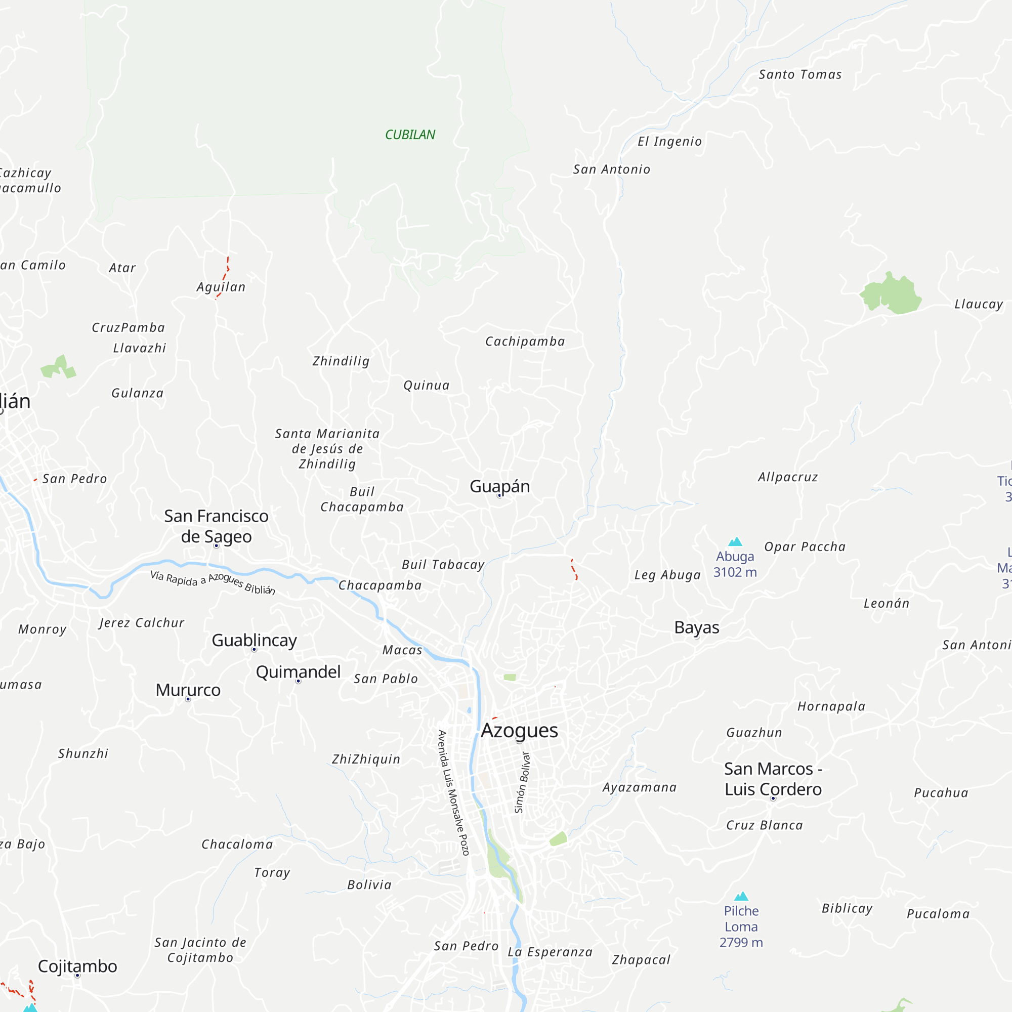 Cabaña Don Pancho map