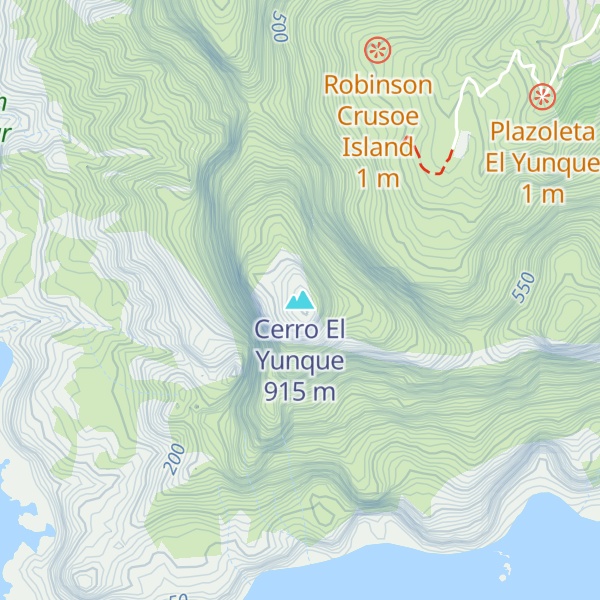 Map of Cerro El Yunque