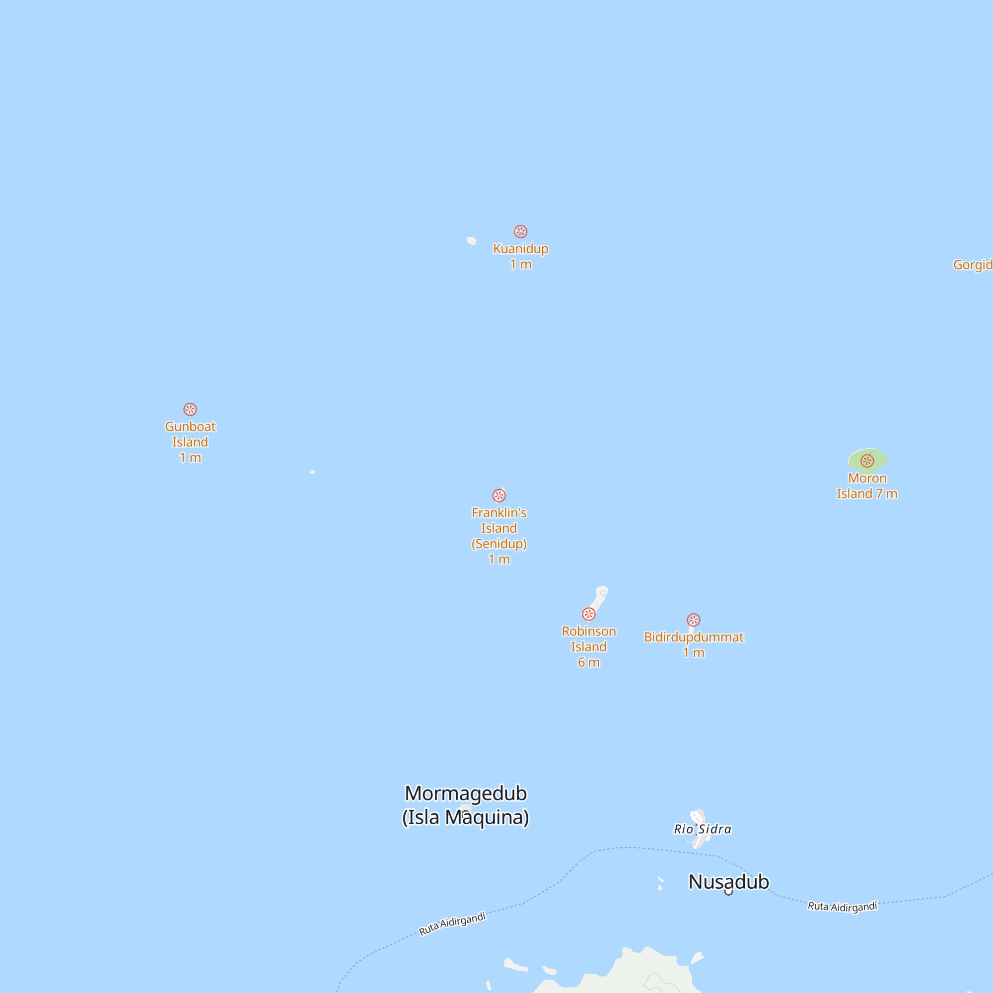 Cabañas Senidub map