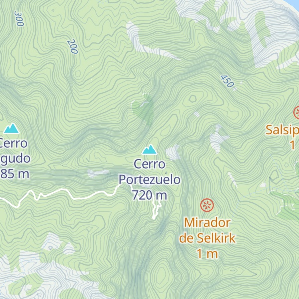 Map of Cerro Portezuelo