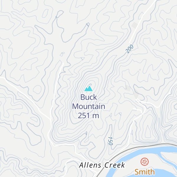 Map of Buck Mountain