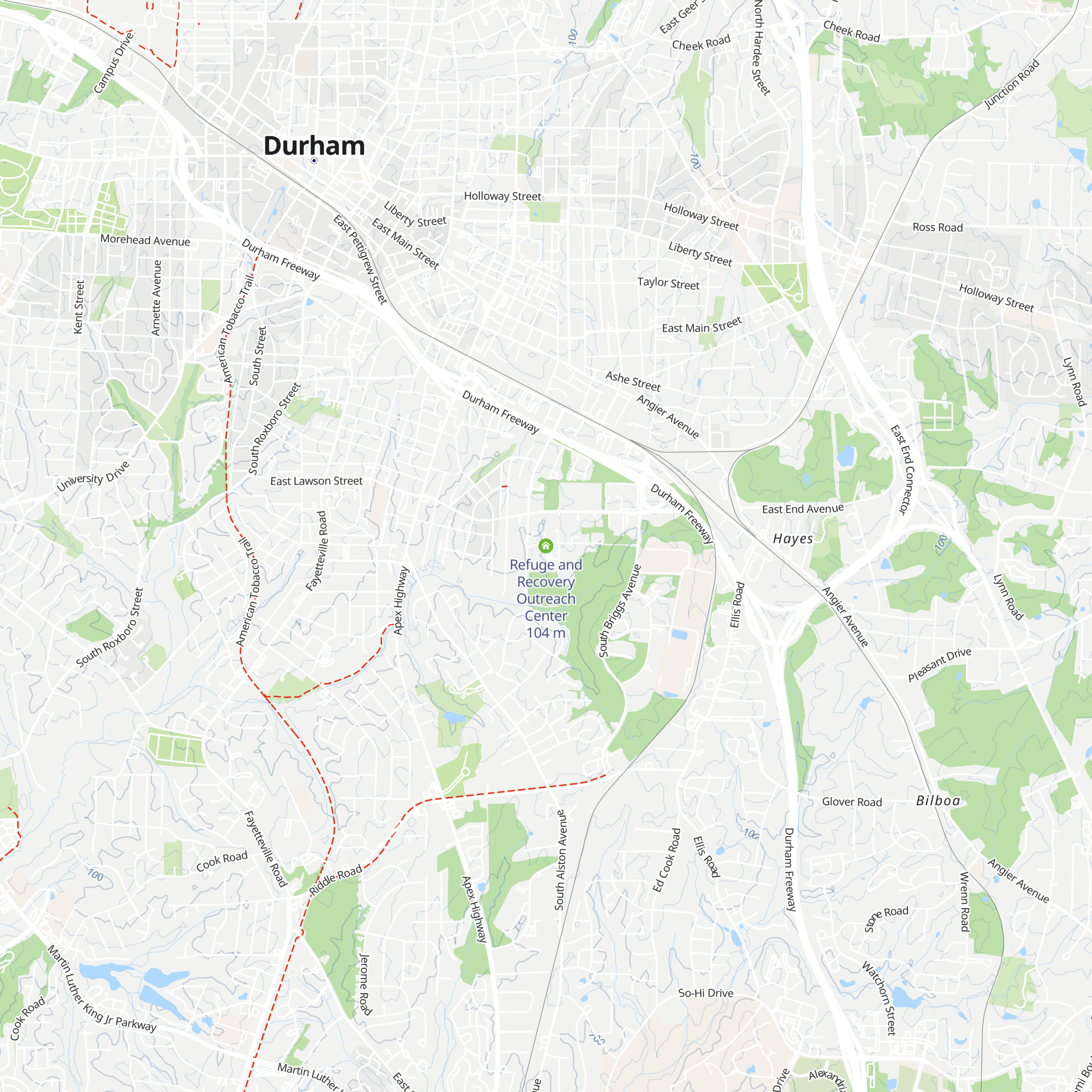 Refuge and Recovery Outreach Center map