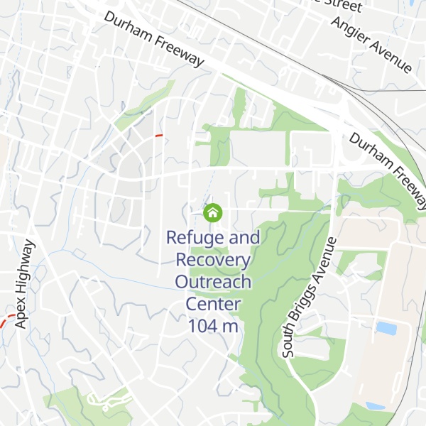 Map of Refuge and Recovery Outreach Center