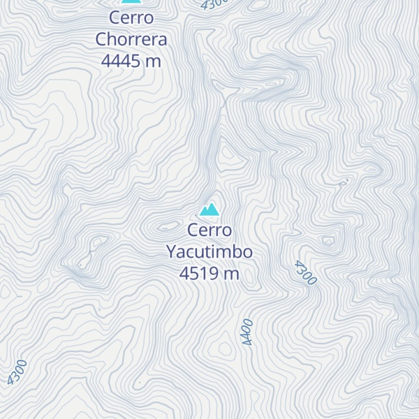 Map of Cerro Yacutimbo