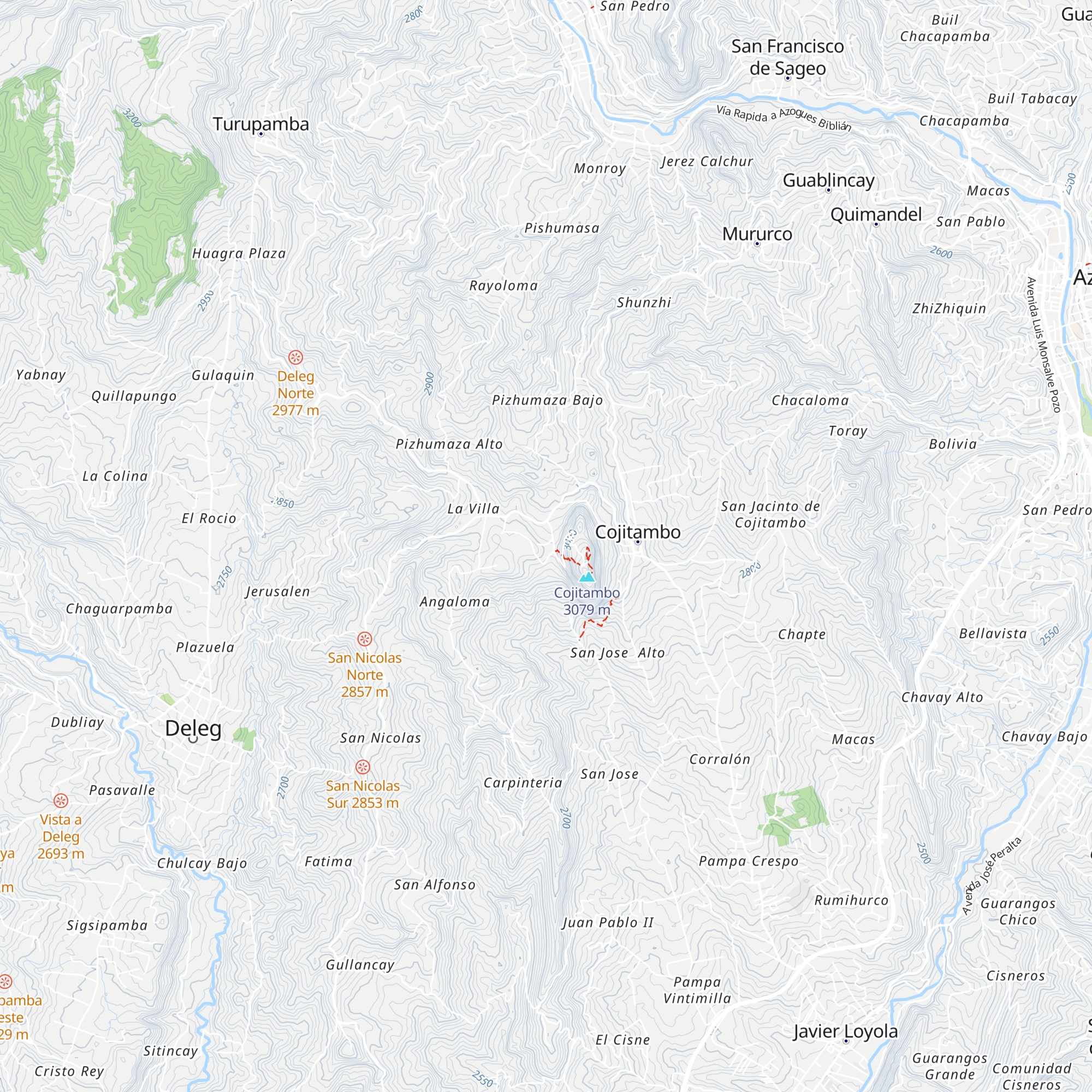 Cabaña Los Sarmientos map