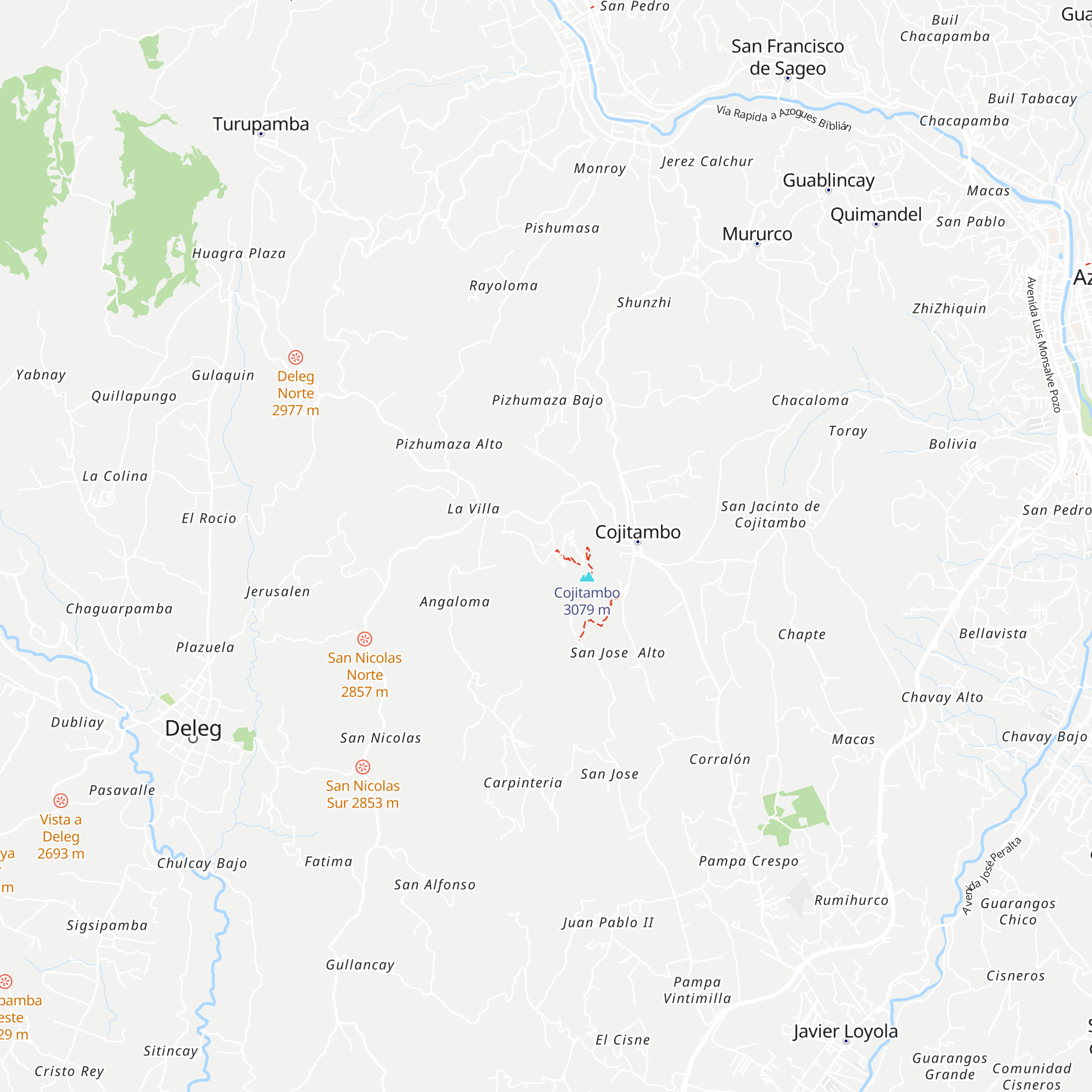 Cabaña Los Sarmientos map