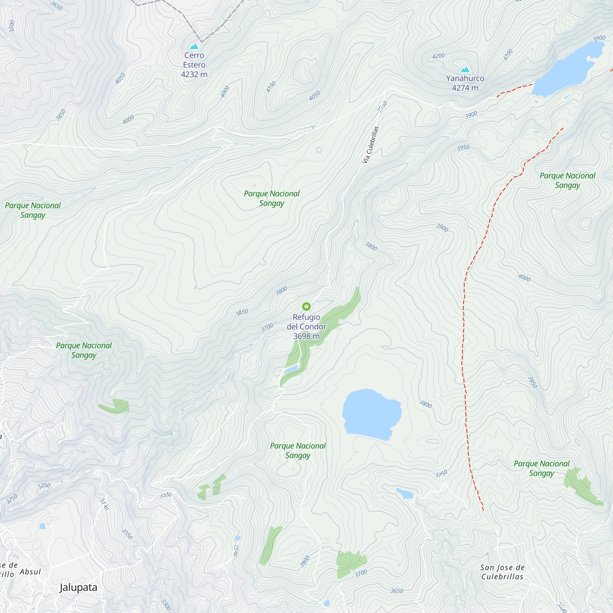 Refugio del Condor map