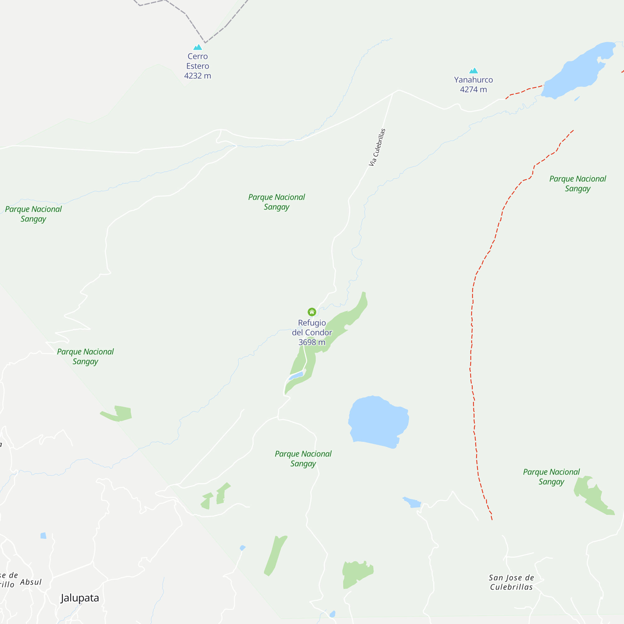 Refugio del Condor map