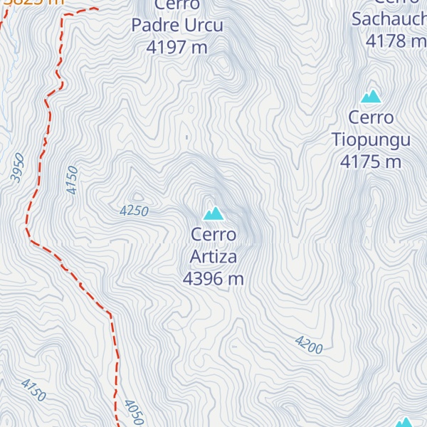 Map of Cerro Artiza