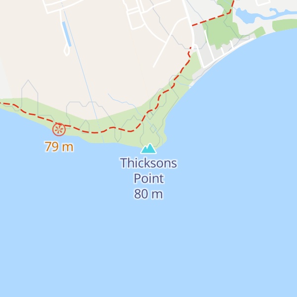 Map of Thicksons Point