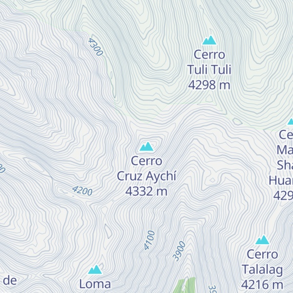 Map of Cerro Cruz Aychí