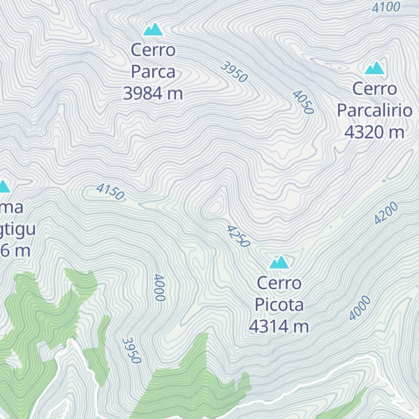 Map of Cerro Pacha Pacha