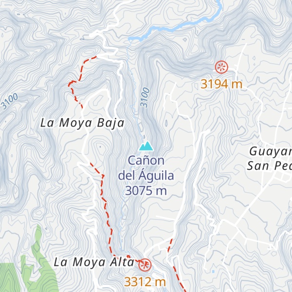 Map of Cañon del Águila